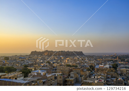 Jaisalmer cityscape and Jaisalmer Fort 129734216