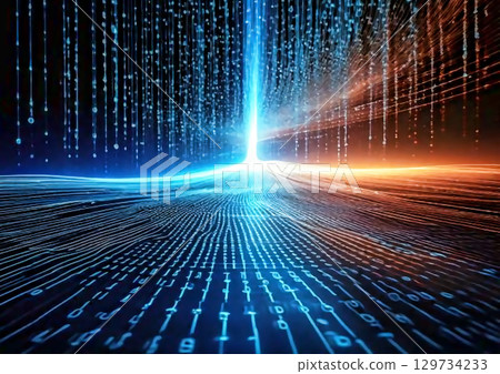 沐浴在藍光中的網路空間影像背景 沐浴在藍光中的網路空間影像背景 129734233