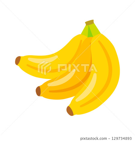 Illustration of three bananas 129734893