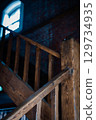 Old stairs inside the Red Brick Warehouse 129734935