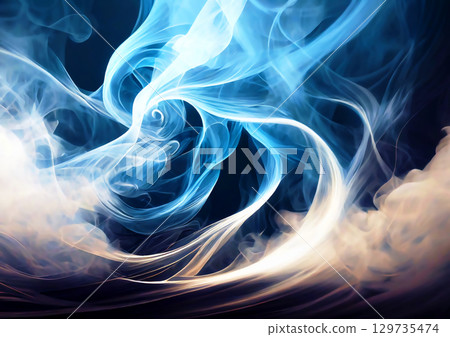 Abstract background shrouded in smoke 129735474