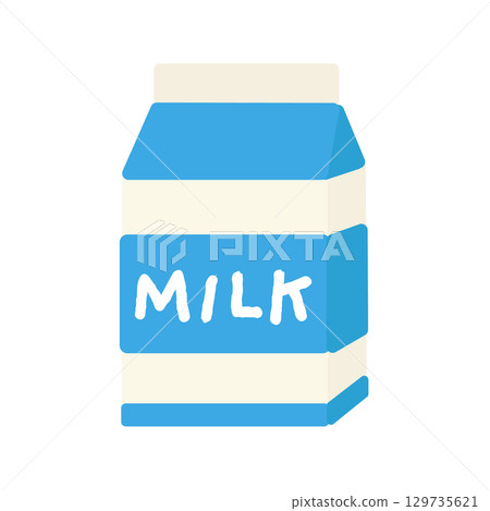 紙盒裡的牛奶插圖 129735621