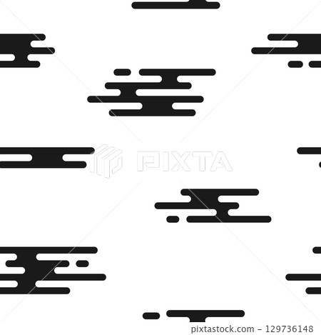 Japanese and Chinese cloud seamless pattern. Asian cloud texture. Simple Japan or China style shapes. Traditional oriental design decorative element. Vector illustration isolated on white background Japanese and Chinese cloud seamless pattern. Asian cloud texture. Simple Japan or China style shapes. Traditional oriental design decorative element. Vector illustration isolated on white background 129736148