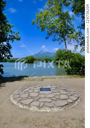 Lake Onuma and Mt. Komagatake - Lakeside Monument (Nanae Town, Hokkaido) Lake Onuma and Mt. Komagatake - Lakeside Monument (Nanae Town, Hokkaido) 129736204