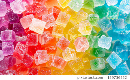 rainbow colorful topping sugar background. ai generative rainbow colorful topping sugar background. ai generative 129736332