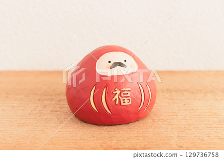 Auspicious Daruma - Cute New Year's card material 129736758