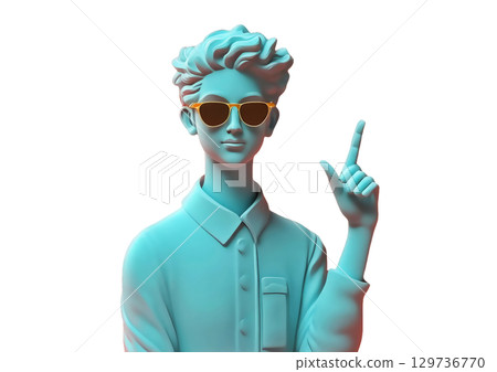 人體對姿勢反應的 3D 渲染 人體對姿勢反應的 3D 渲染 129736770