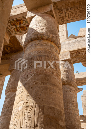 Ancient ruins of Karnak Temple in Luxor, Egypt Ancient ruins of Karnak Temple in Luxor, Egypt 129736790