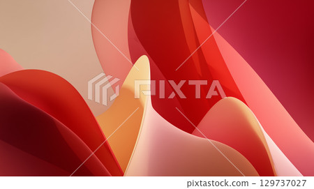 Smooth, abstract 3D illustration 129737027