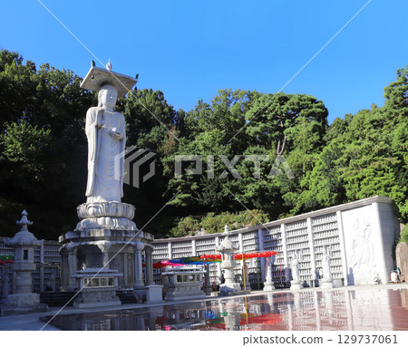 Maitreya Buddha statue at Bongeunsa temple, Samseong-dong, Gangnam-gu, Seoul, Republic of Korea. Stone Maitreya Buddha sculpture, Bongeunsa Temple During, Gangnam District of Seoul, South Korea Maitreya Buddha statue at Bongeunsa temple, Samseong-dong, Gangnam-gu, Seoul, Republic of Korea. Stone Maitreya Buddha sculpture, Bongeunsa Temple During, Gangnam District of Seoul, South Korea 129737061
