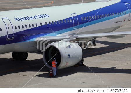 Yamaguchi Ube Airport 2025 ANA passenger plane③ 129737431