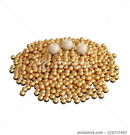 Christmas decorations, New Year's decor, isolate on a transparent background, 3D illustration, cg render Christmas decorations, New Year's decor, isolate on a transparent background, 3D illustration, cg render 129737497