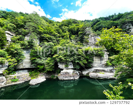 陽光明媚的夏天，殿野的綠色美景 4 129737792