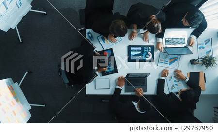 Top view of businesswoman bring statistic graph during meeting. Directorate. Top view of businesswoman bring statistic graph during meeting. Directorate. 129737950