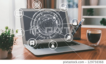 Blogging and content creation in digital communication Spire 129738368