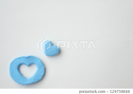 Heart made from paper clay Heart made from paper clay 129738688