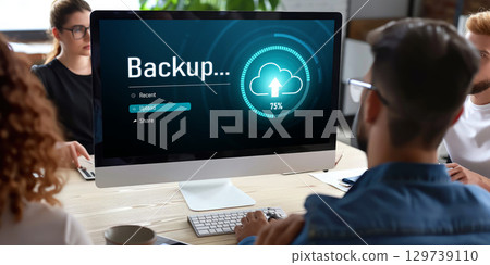 Backup Storage Data Internet Technology Business concept brisk 129739110