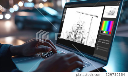 Architectural design brisk software application for architect business 129739164