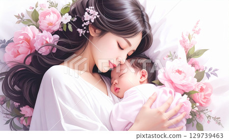 Baby and mother 129739463