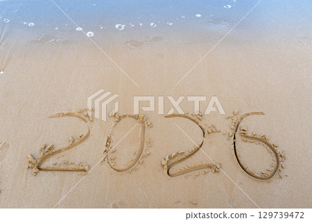 2026 numbers written in the sandy beach 2026 numbers written in the sandy beach 129739472