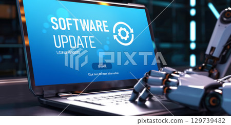 Software update on computer for brisk version of device software 129739482