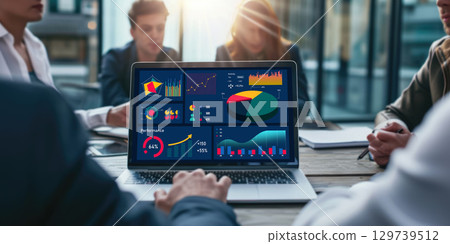 Business data dashboard provide brisk business intelligence analytic 129739512