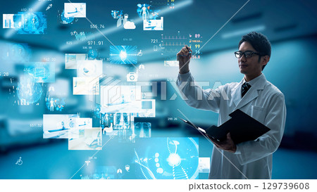 Doctors and medical technology research in hospitals 129739608