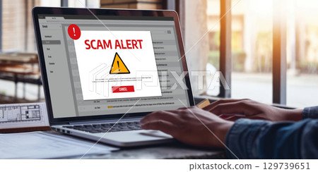 Cyber security software show alert of cyber attack for protection brisk 129739651