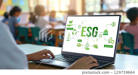 ESG environmental social governance policy for brisk business 129739664