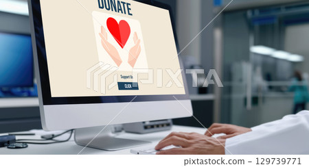 Online donation platform offer brisk money sending system 129739771