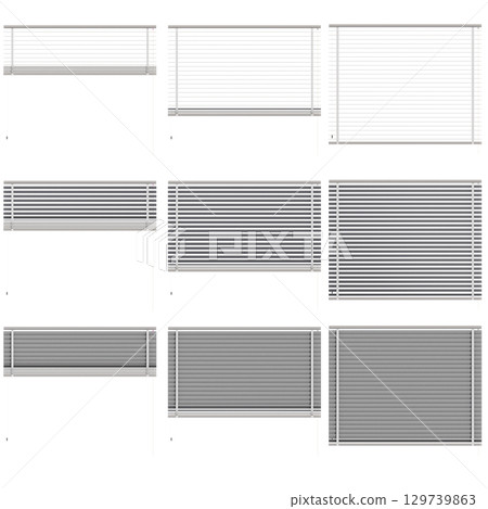 curtain isolated on a transparent background, interior decorations, 3D illustration, cg render curtain isolated on a transparent background, interior decorations, 3D illustration, cg render 129739863