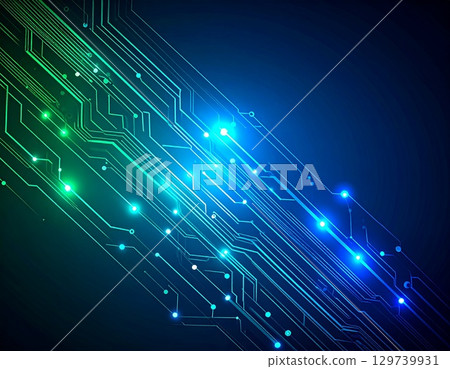 Blue digital background Blue digital background 129739931