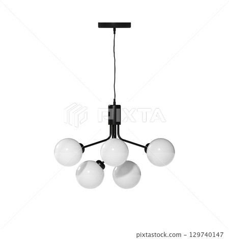chandelier on the ceiling isolated on transparent background, hanging lamp, pendant light, 3D illustration, cg render chandelier on the ceiling isolated on transparent background, hanging lamp, pendant light, 3D illustration, cg render 129740147