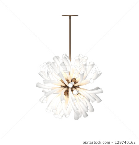 chandelier on the ceiling isolated on transparent background, hanging lamp, pendant light, 3D illustration, cg render chandelier on the ceiling isolated on transparent background, hanging lamp, pendant light, 3D illustration, cg render 129740162