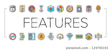 additional features product icons set vector additional features product icons set vector 129740191