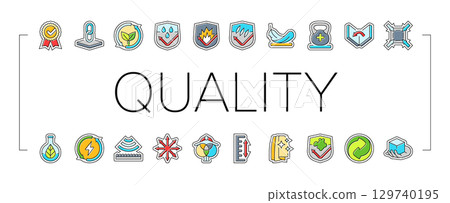 quality materials product icons set vector 129740195