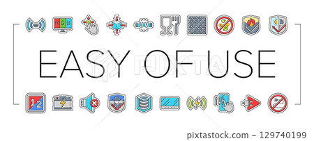 ease of use convenience product icons set vector 129740199