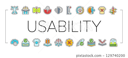 comfort usability product icons set vector comfort usability product icons set vector 129740200