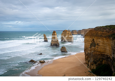 Majestic Twelve Apostles along the Great Ocean Road in Australia 129740242