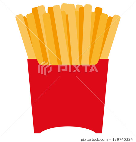 Illustration of french fries Illustration of french fries 129740324
