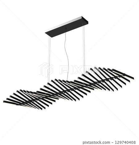 chandelier on the ceiling isolated on transparent background, hanging lamp, pendant light, 3D illustration, cg render chandelier on the ceiling isolated on transparent background, hanging lamp, pendant light, 3D illustration, cg render 129740408