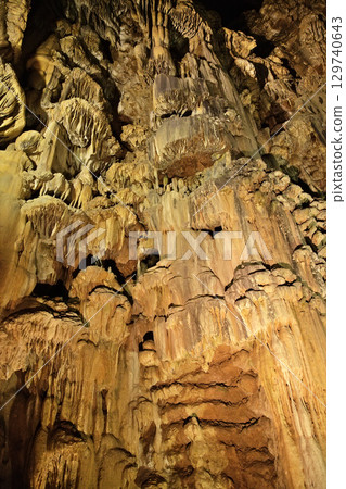 Unique geological formations in Padirac Cave, France, Dordogne region 129740643