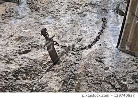 Durandal, legendary sword of Roland, in Rocamadour, France Durandal, legendary sword of Roland, in Rocamadour, France 129740687