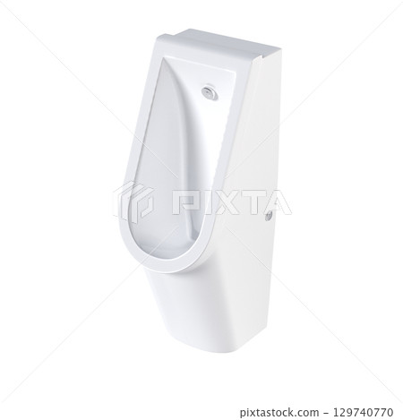 Lavatory pan isolated on a transparent background, bidet, 3D illustration, and CG render 129740770