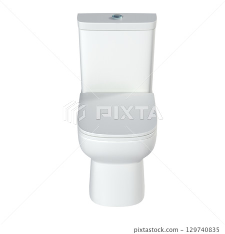 Lavatory pan isolated on a transparent background, bidet, 3D illustration, and CG render Lavatory pan isolated on a transparent background, bidet, 3D illustration, and CG render 129740835