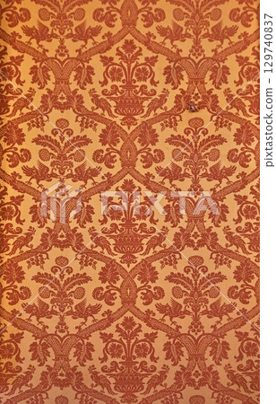 Textile wallpaper in Chambord castle Textile wallpaper in Chambord castle 129740837
