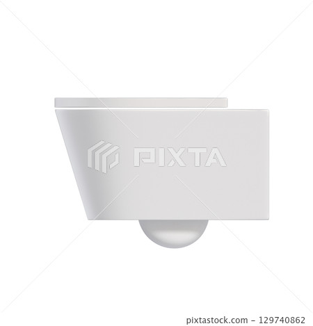 Lavatory pan isolated on a transparent background, bidet, 3D illustration, and CG render Lavatory pan isolated on a transparent background, bidet, 3D illustration, and CG render 129740862