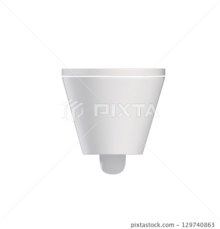 Lavatory pan isolated on a transparent background, bidet, 3D illustration, and CG render 129740863
