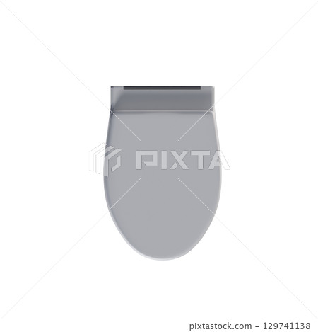 Lavatory pan isolated on a transparent background, bidet, 3D illustration, and CG render 129741138