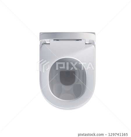 Lavatory pan isolated on a transparent background, bidet, 3D illustration, and CG render 129741165